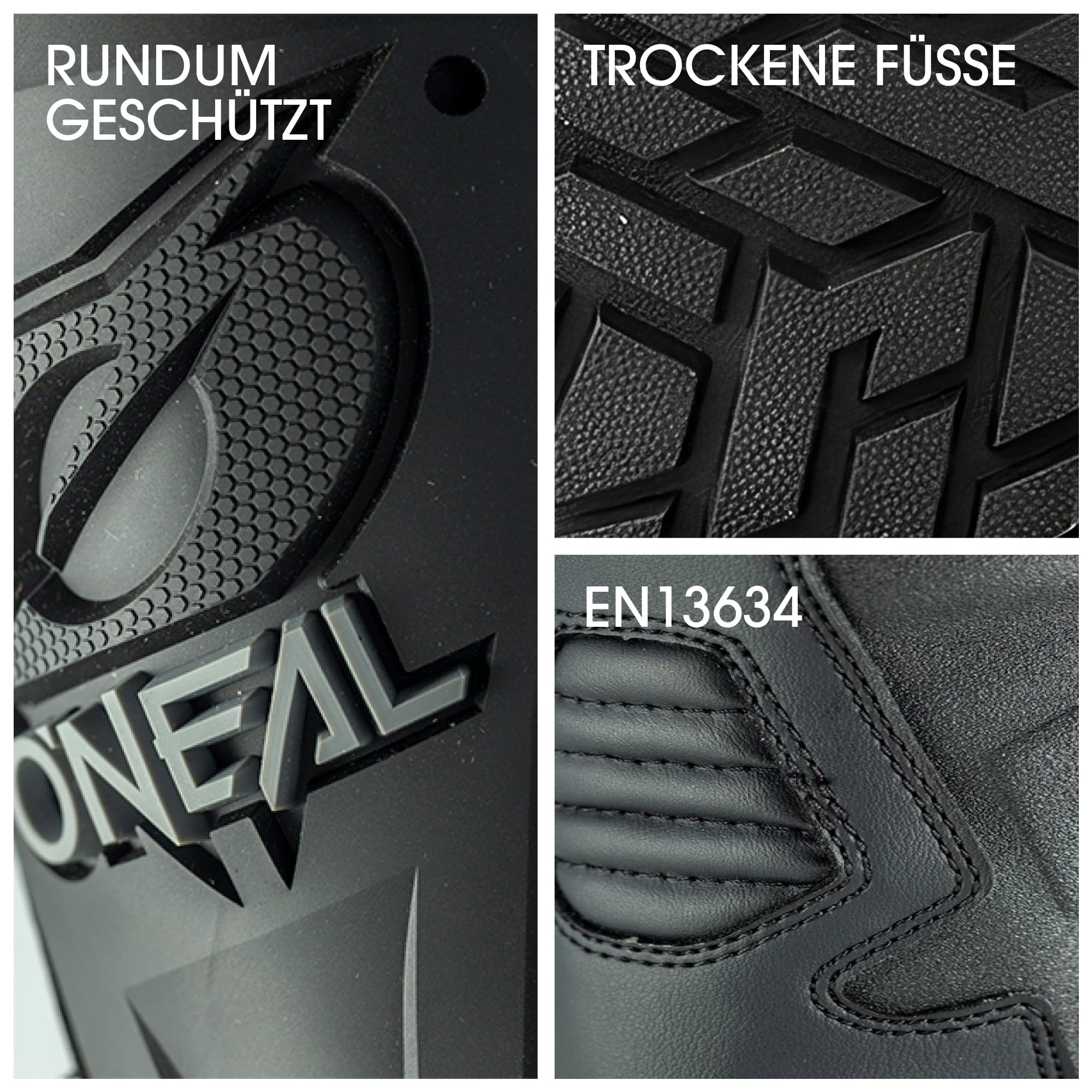 O'NEAL | Motorradstiefel | Enduro Adventure | Wasserdichter Tourenstiefel, Schienbeinschutz aus thermoplastischem Gummi, Voll gummierte Außensohle | Sierra Boot | Erwachsene | Größe 40