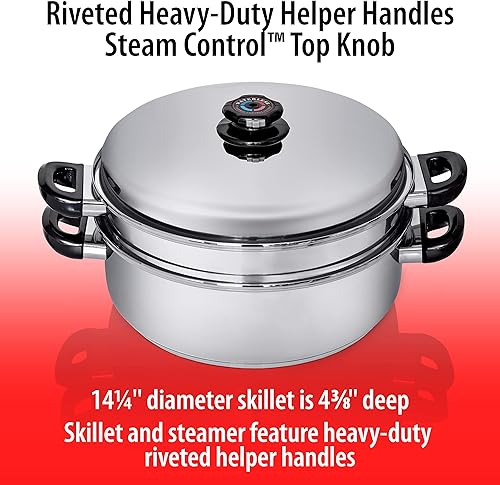 Miniatura 3 de Sartén de gran tamaño de acero inoxidable quirúrgico de calor preciso