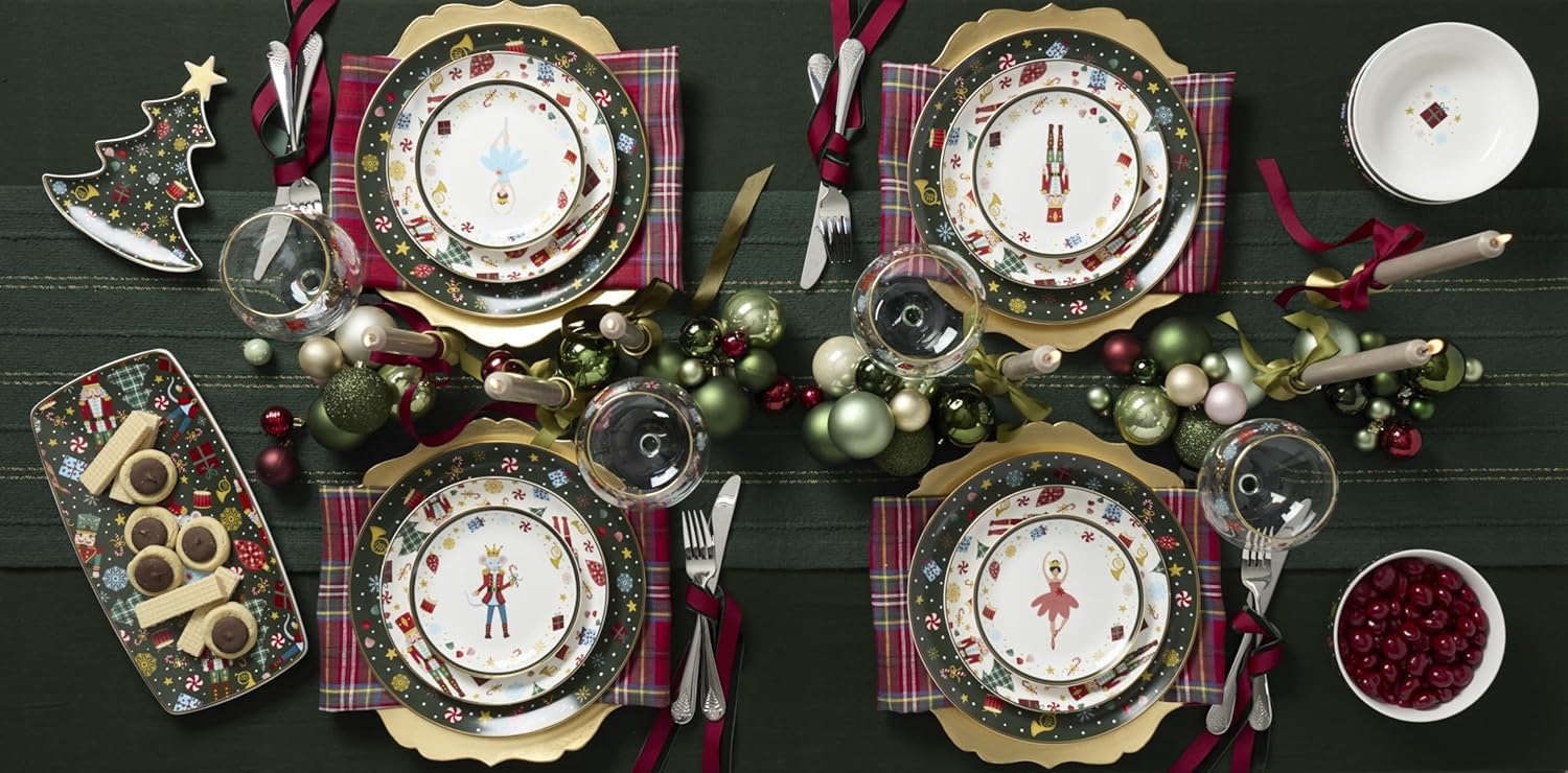 Lenox Serveware, Nutcracker Ballet Hors Doeuvres Tray, Food Tray, 13 x 6.75-Inch, Microwave Safe & Dishwasher Safe Porcelain, Christmas Serving Platter Tray, Christmas Table Centerpieces (1 Piece) - Image 6