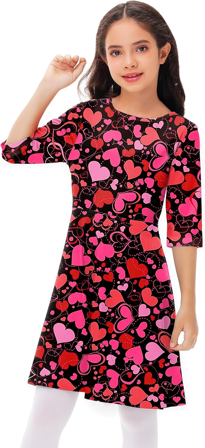 Remimi Girls St Patricks Day Dress 3/4 Sleeve Mardi Gras Party Dresses 3-14 Years - Image 5