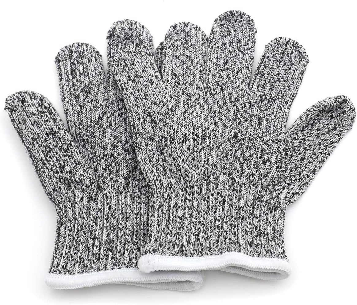 HTTMT- XS 8-12yr Kid 10Pair (20 Gloves) Cut-ResistantGloves High Performance Level 5 Protection Food Grade In/Outdoor [P/N: ET-TOOL032-XS X10-GRAY ]