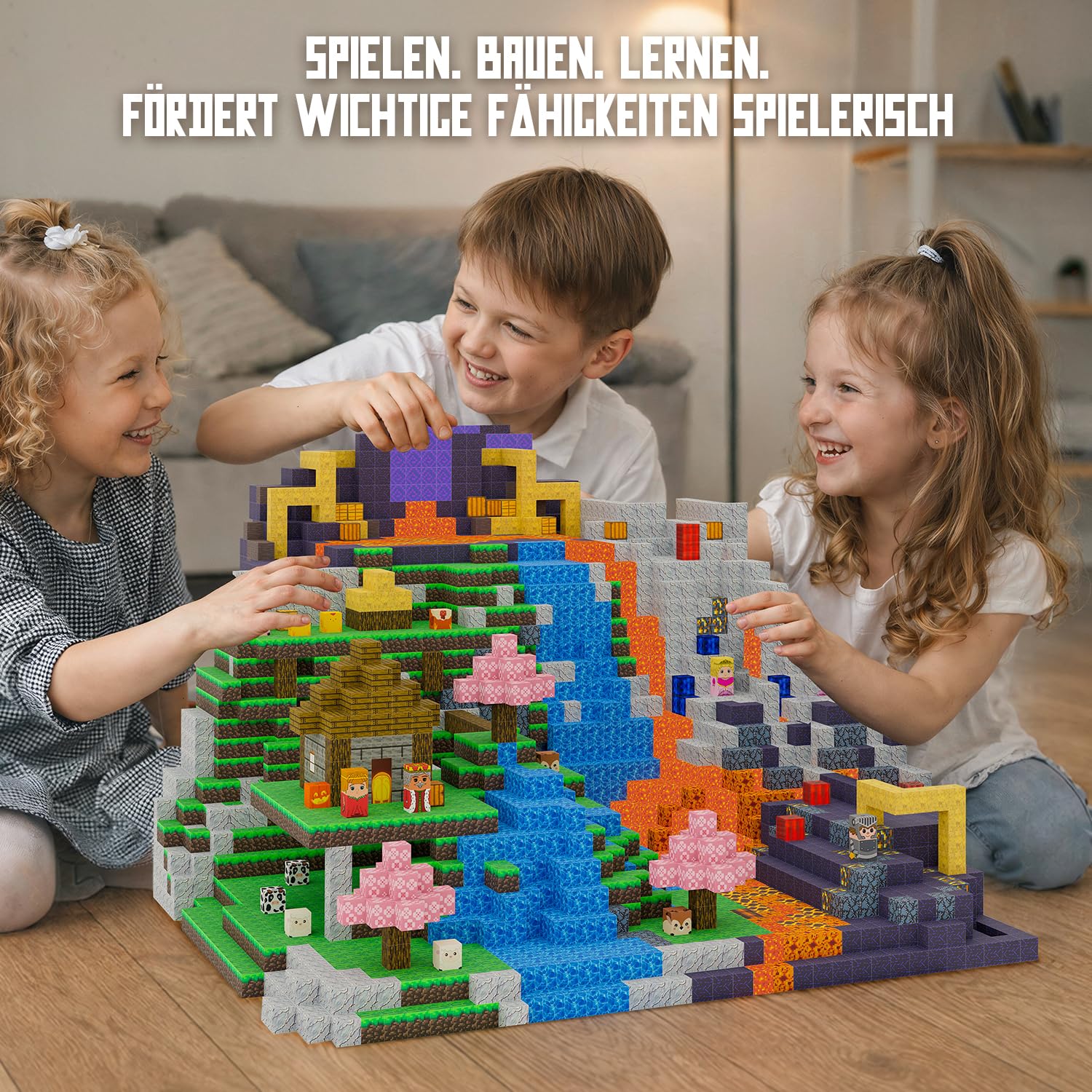 660 Magnetische Bausteine I Magisches Magnetspielzeug Kinder ab 3 Jahre, Pixel Blocks & Magnetic Toys I Magnet Bausteine für Kinder entdecken, Kreativität und Motorik fördern (All-in-One)