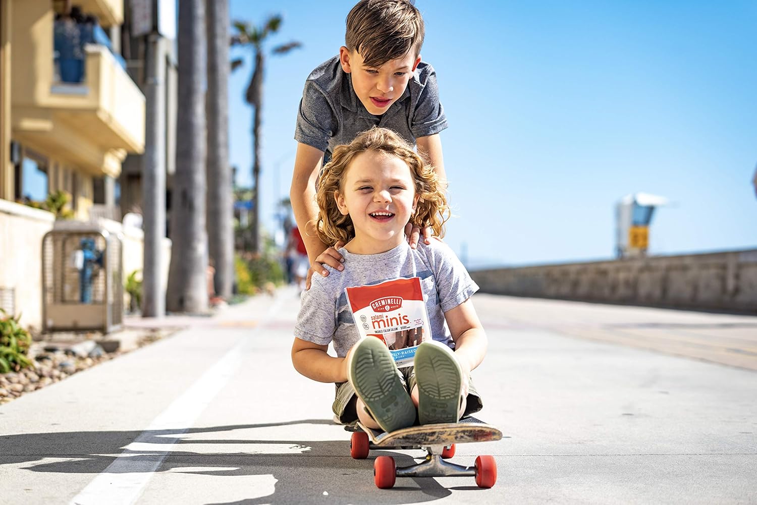 Creminelli Original Salami Minis, (6 count, 2.6oz), Humanely Raised Pork*, No Added Nitrates or Nitrites, No Artificial Ingredients, Gluten Free, Keto & Paleo Friendly Snacks, 19g Protein Per Pouch, 0g Sugar**