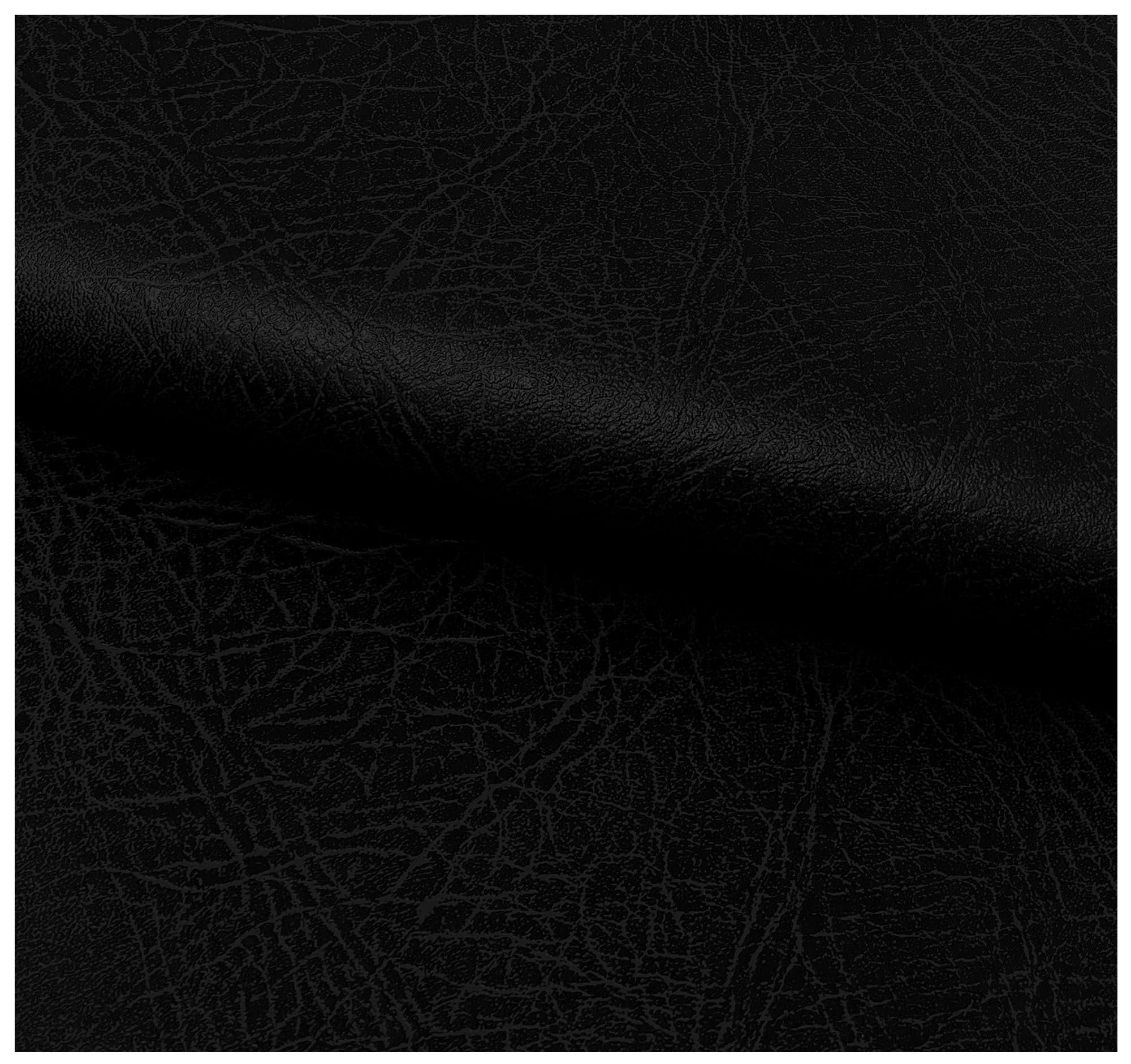 Chester Grained Faux Leather Fabric Fire Retardant Leatherette Upholstery Waterproof Heavy Duty Leathercloth Material (3 Metre (300cm x 140cm), Black)