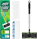 Swiffer Sweep & Mop Deluxe 2-in-1 Floor Mopping and Sweeping Kit, Multi-Surface Kit for Floor Cleaning, Includes 1 Sweeper Device, 5 Heavy Duty Dry Sweeping Cloths, 6 Heavy Duty Wet Mopping Cloths