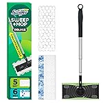 Swiffer Sweep & Mop Deluxe 2-in-1 Floor Mopping and Sweeping Kit, Multi-Surface Kit for Floor Cleaning, Includes 1 Sweeper Device, 5 Heavy Duty Dry Sweeping Cloths, 6 Heavy Duty Wet Mopping Cloths