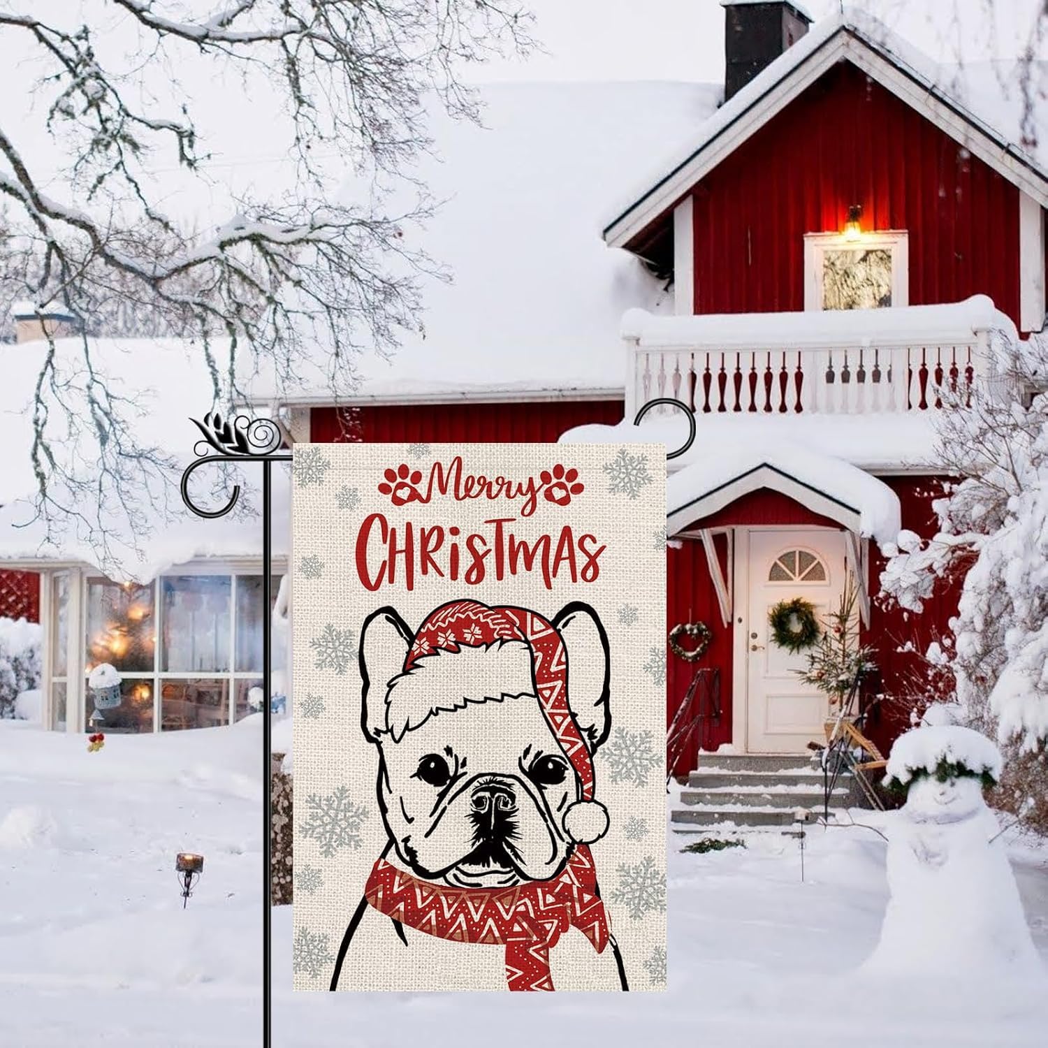Seasonal Garden Flags French Bulldog Dog Double Sided Flags Set of 11 Holiday Farmhouse Indoor Outdoor Yard Lawn Decorations 12.5x18 Inch - Image 5