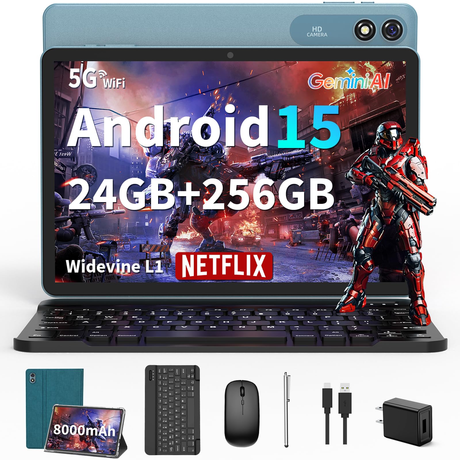 Amazon.com : Tablet with Keyboard - 24GB RAM+256GB ROM(2TB Expand