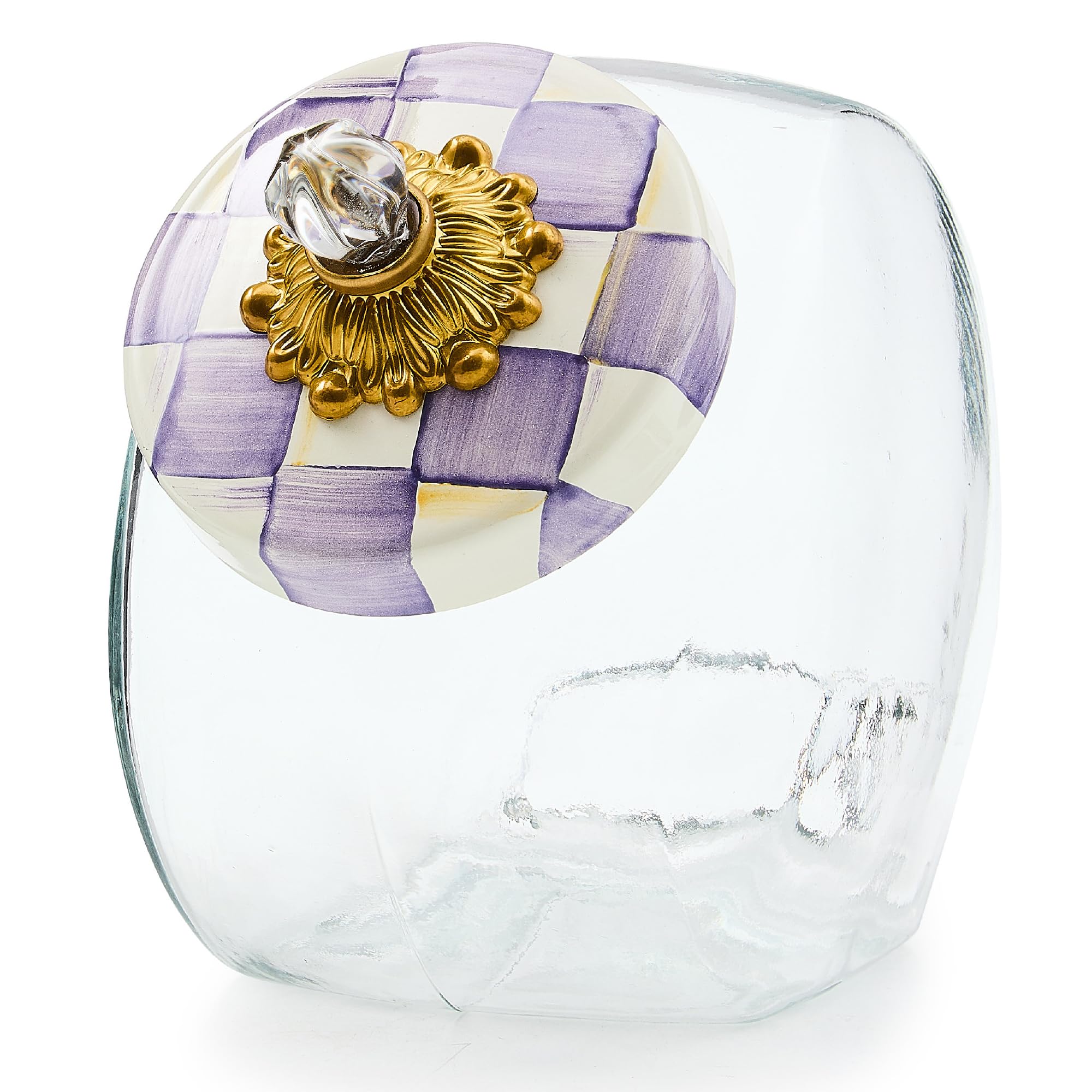 MacKenzie-Childs Cookie Jar - 1 Gallon Violet Check -1 MacKenzie-Childs Cookie Jar - 1 Gallon Violet Check -1