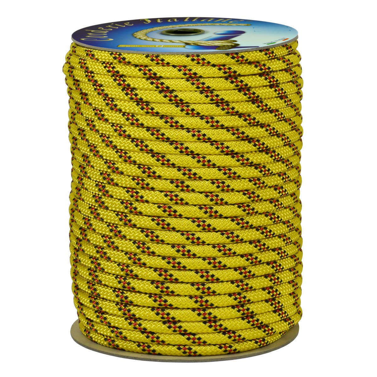 Corderie Italiane 006081975 Doppia treccia skipper fantasy alta tenacità, gialla, 10 mm - 50 metri