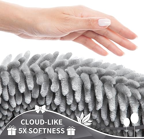 Miniatura 5 de Yimobra - Tapete de baño de felpilla de 60.2 x 24 pulgadas, antideslizante, suave, peludo y cómodo, tamaño grande, superabsorbente y grueso, lavable