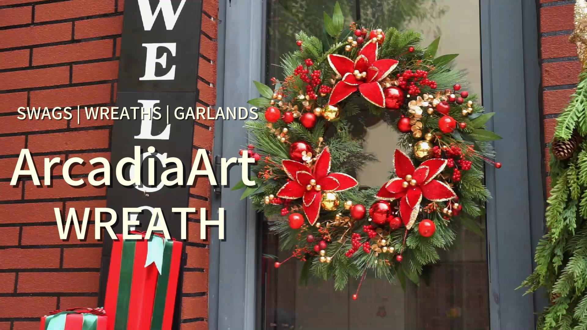 Amazon.com: Christmas Wreaths for Front Door- 24 Inch Outdoor