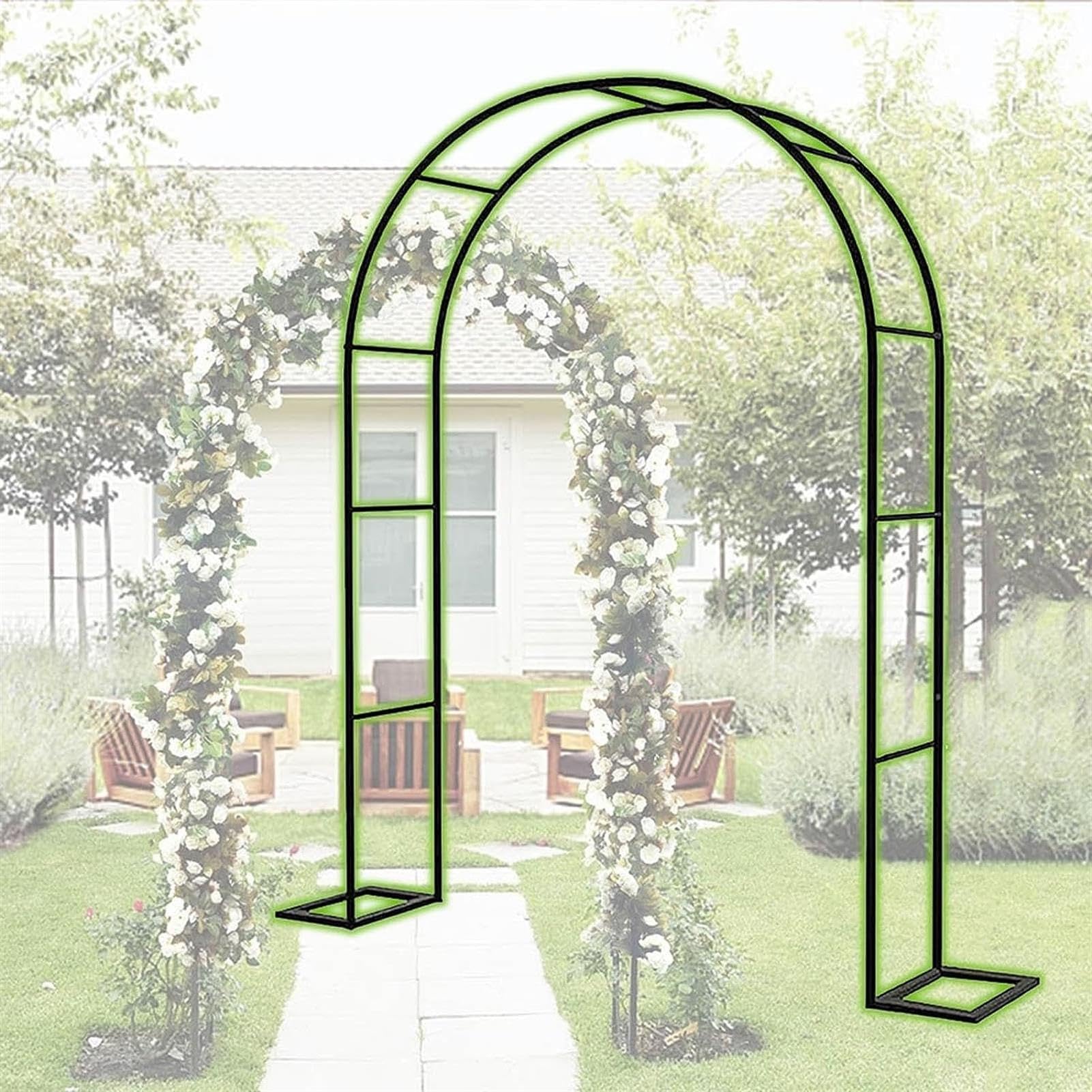 Arche de jardin déco extérieure pour terrasse et allées fleuries