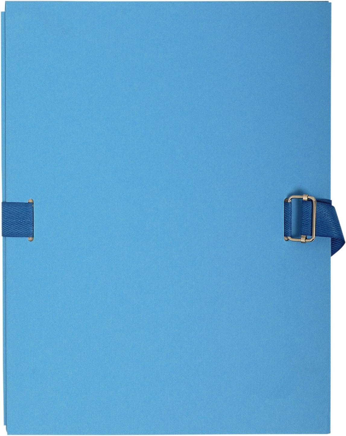 Exacompta - Ref 223020E - Expanding Folder - 240 x 320mm in Size, Suitable for Storing A4 Documents, Expands Up to 13cm, Coloured Canvas with Matching Strap - Light Blue (Pack of 5)