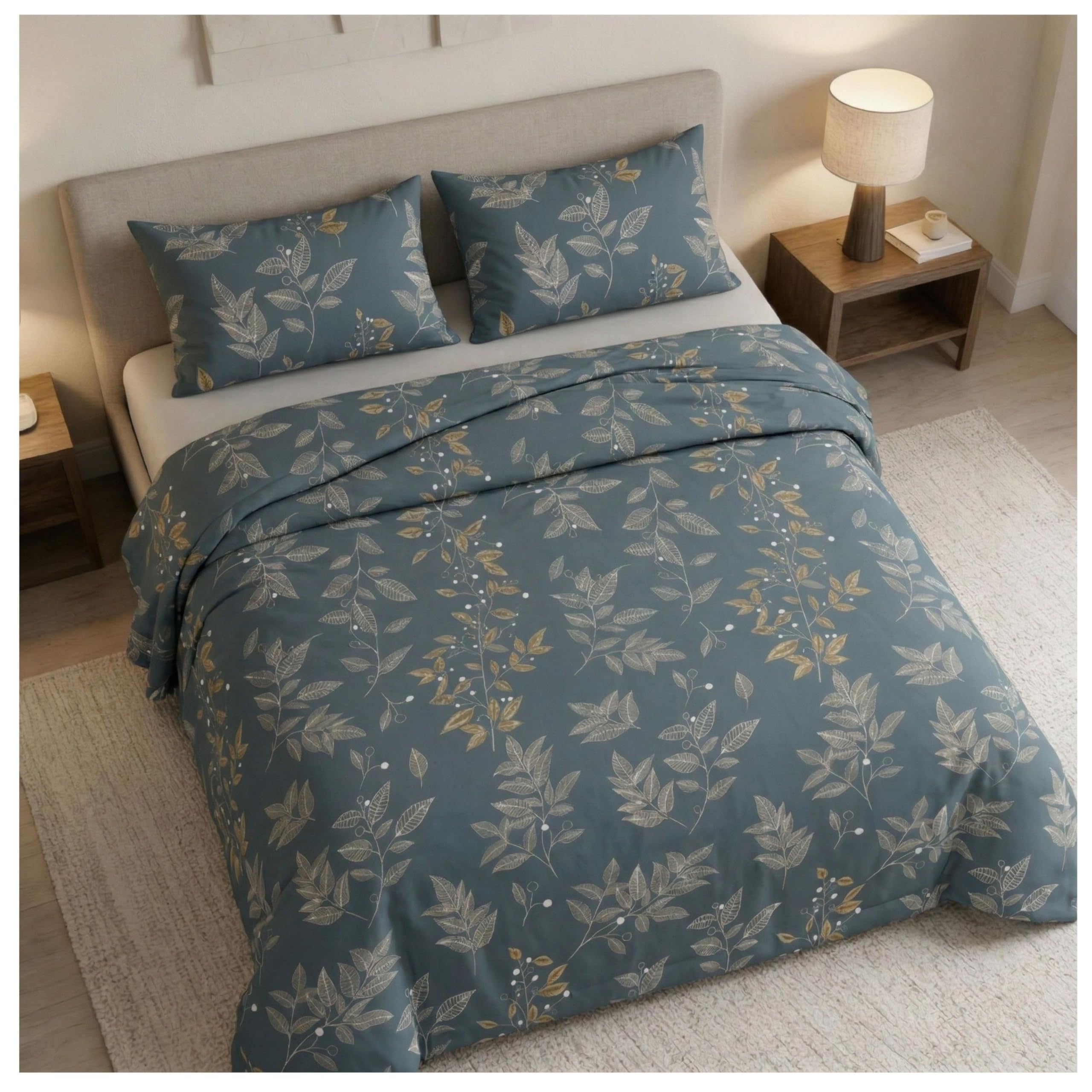 Bedsheet for Double Bed King Size | 90 X 100 Inch Bed Sheet with 2 Pillow Covers 18 X 28 Inch | Soft, Wrinkle Resistant, Durable 250 TC Breathable, Skin Friendly | Sage Grey-picture-14