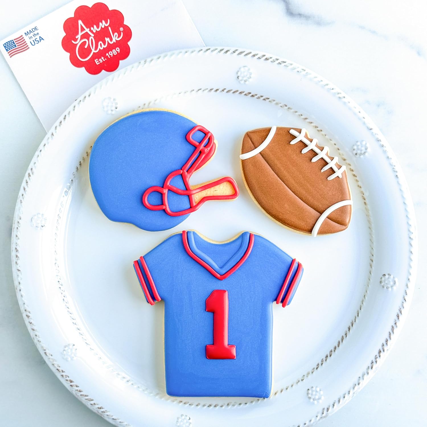 Football Cookie Cutters 3-Pc Set by Ann Clark