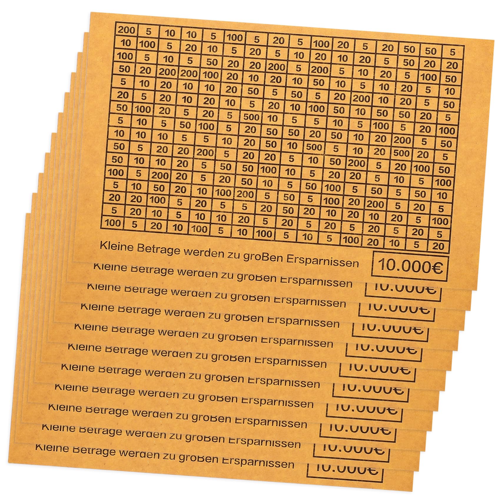 VANZACK DIY Savings Jar Stickers 20 Sheets Sticker Number Labels for Money Saving Bank Decor