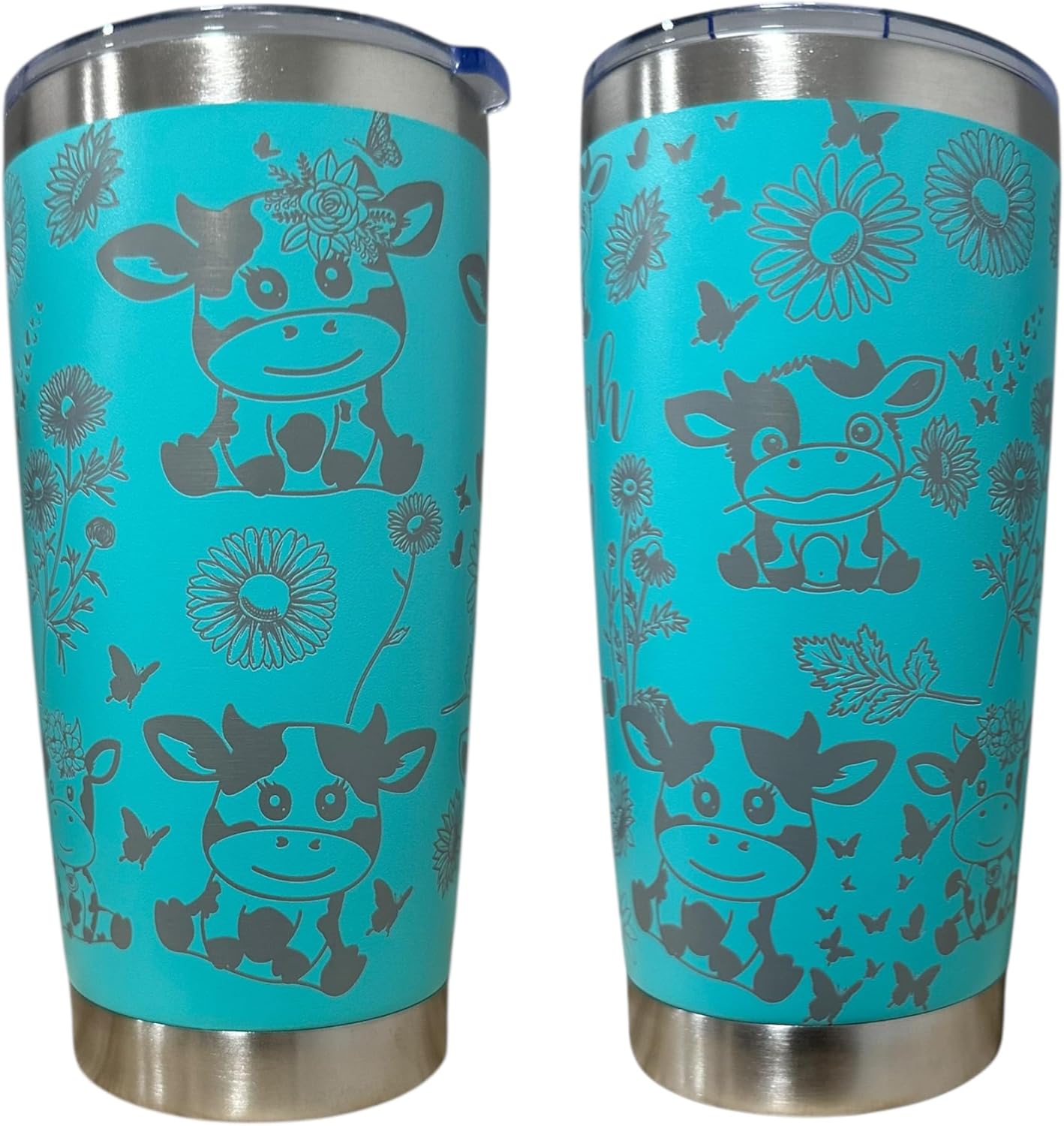 32oz Shark Theme Insulated Water Bottle – Stainless Steel Flip-Top Lid, Ocean Sea Life Design, Reusable Leakproof Sports Bottle (32oz Sky blue(74)-Sharks(J13))