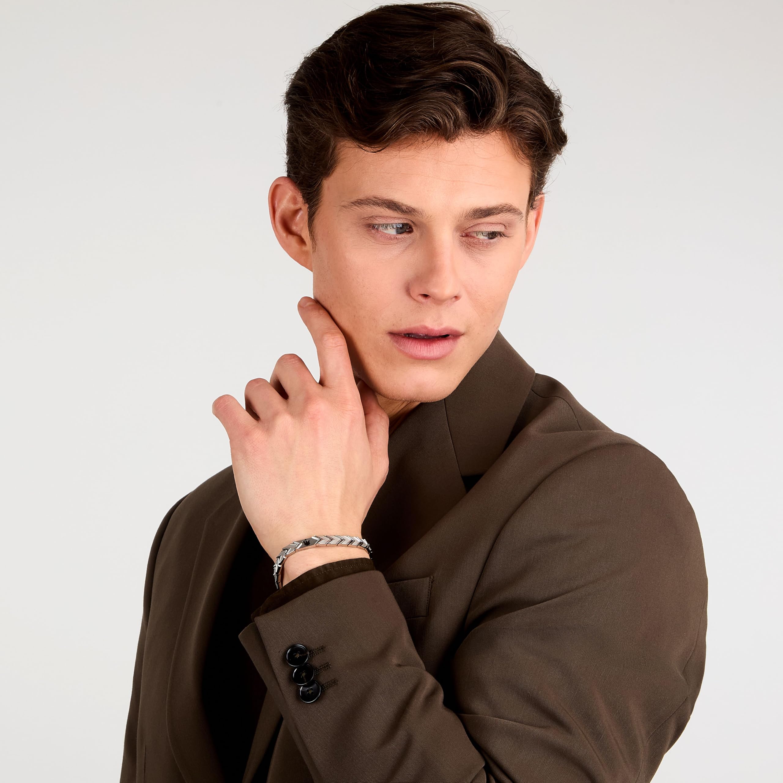 Bracciale Uomo in Acciaio, Collezione ICONIC, Spina di Pesce - JM225AVD91