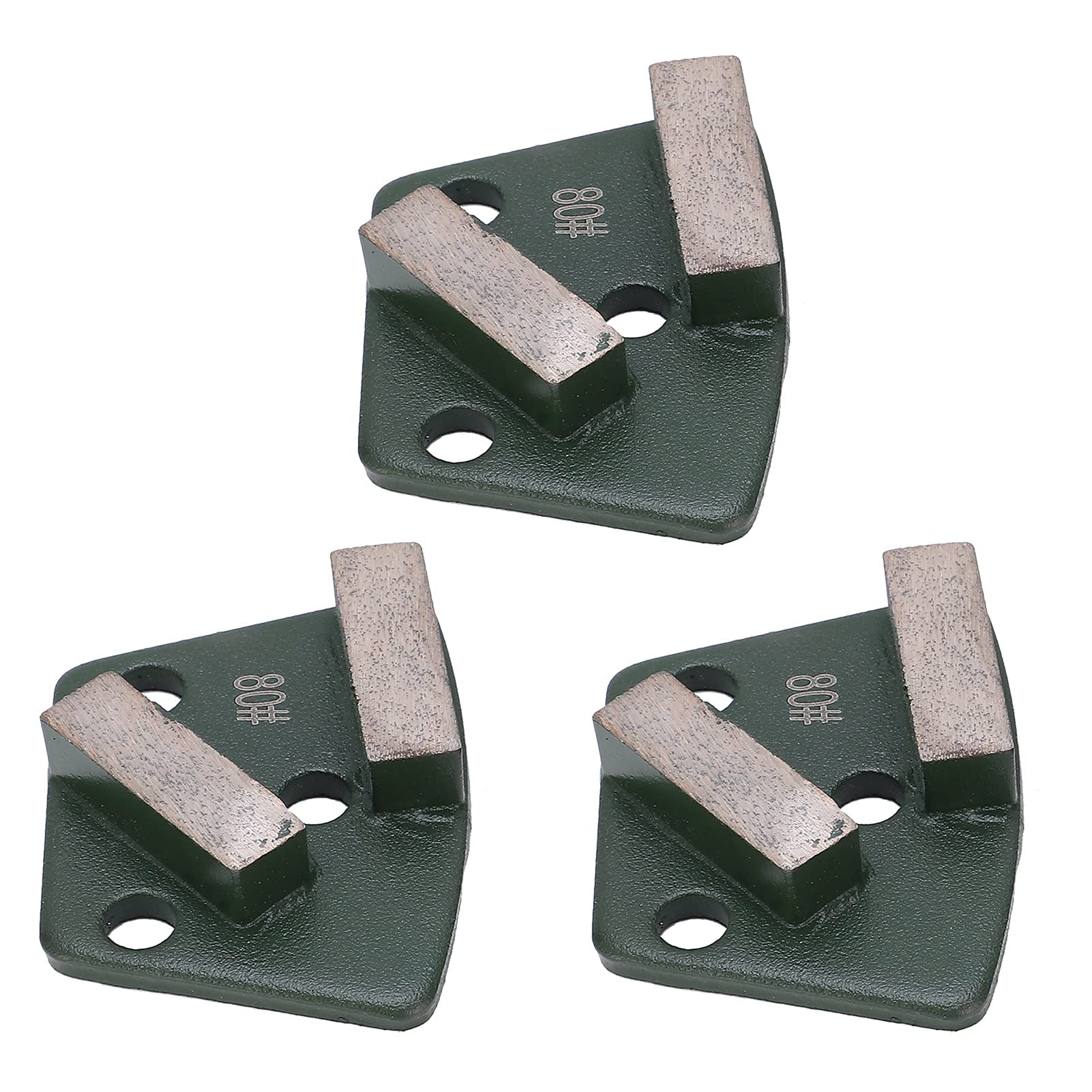 Garosa 9 Uds., 2 Dientes, Verde, 80#, Zapatos de Molienda de Diamante, Suelo de Hormigón Trapezoidal, Corte Agresivo, Aplicable a Todas Las Amoladoras de Hormigón