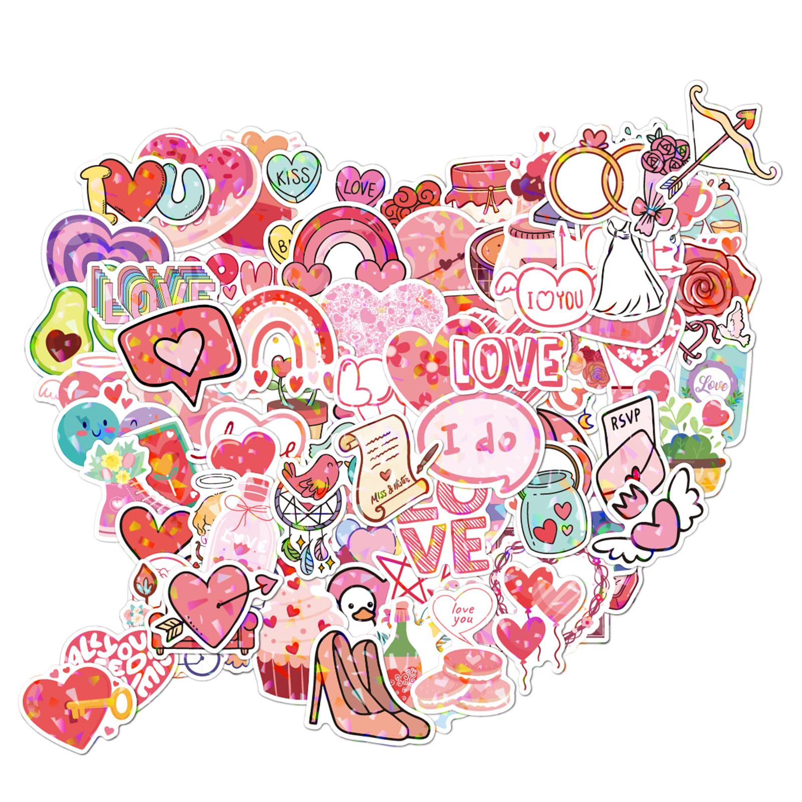 100PC Pink Funny Stickers, Waterproof Vinyl Cartoon Stickers,for Couples, Aesthetic Scrapbook Luggage Sticker, for Laptops, Water Bottles, Scrapbooks, Phone Cases, Suitcases Cool Funny Girly Gifts