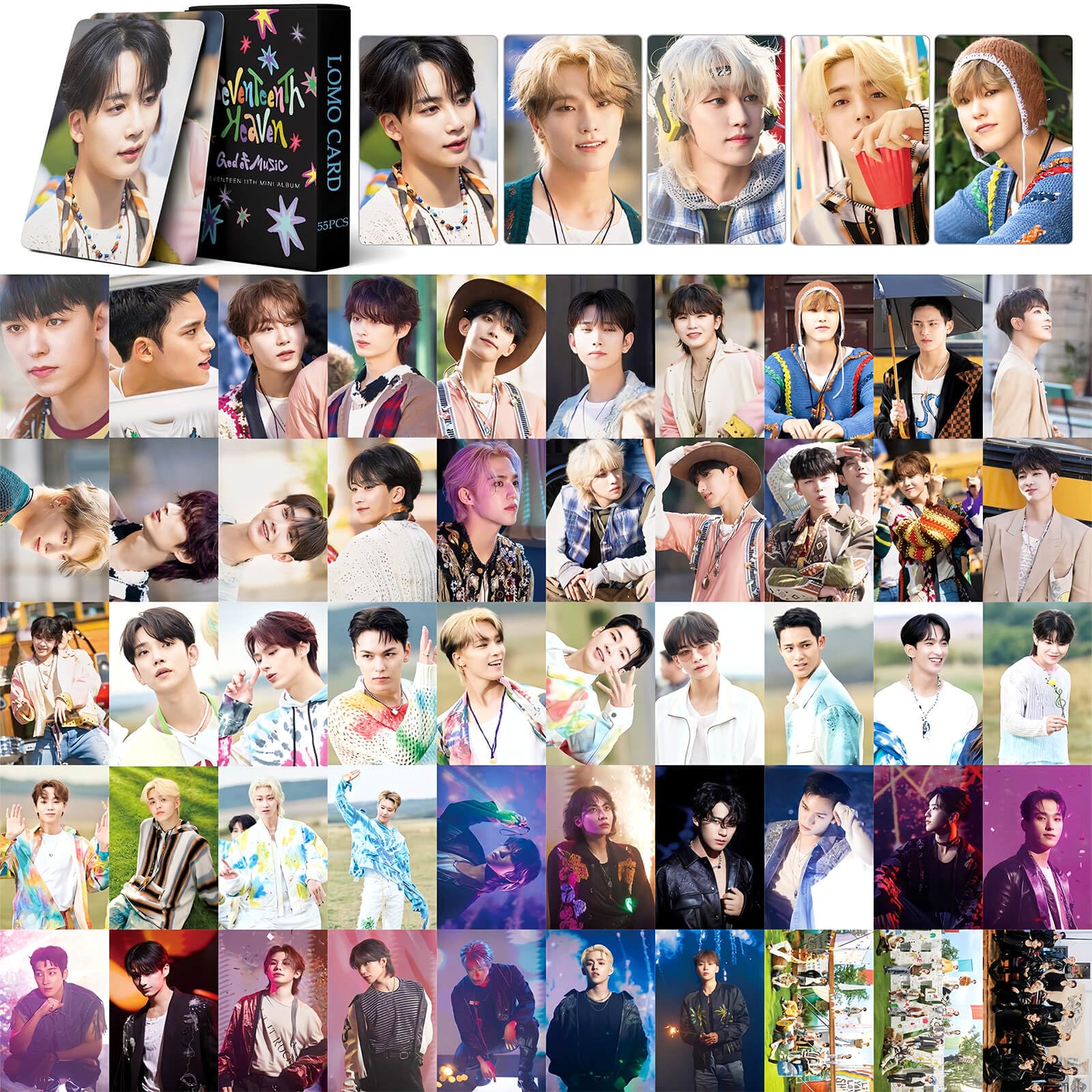 PYAJUU Seventeen Heaven Album Photocard 55pcs - God of Music Kpop