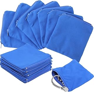 Geosar 24 Pcs Silver Storage Bags Anti Tarnish Jewelry Zippered Pouches Keeper for Silverware Protector Bags(6 x 6 Inch,Blue)