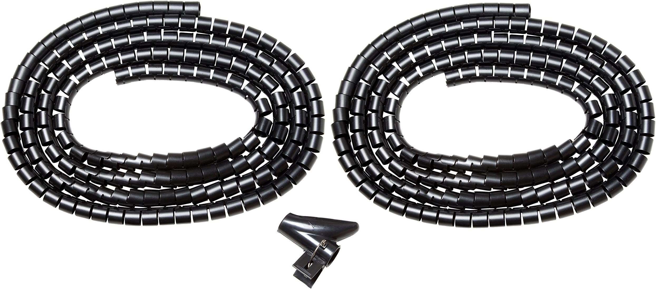 Spiral Cable Hose Spiral Cable Black 2 x 3 m Cable Channel - Cuttable with Strip Cutting Machine Spiral Hose Spiral Metal Wickels Chlauch Cable Protection