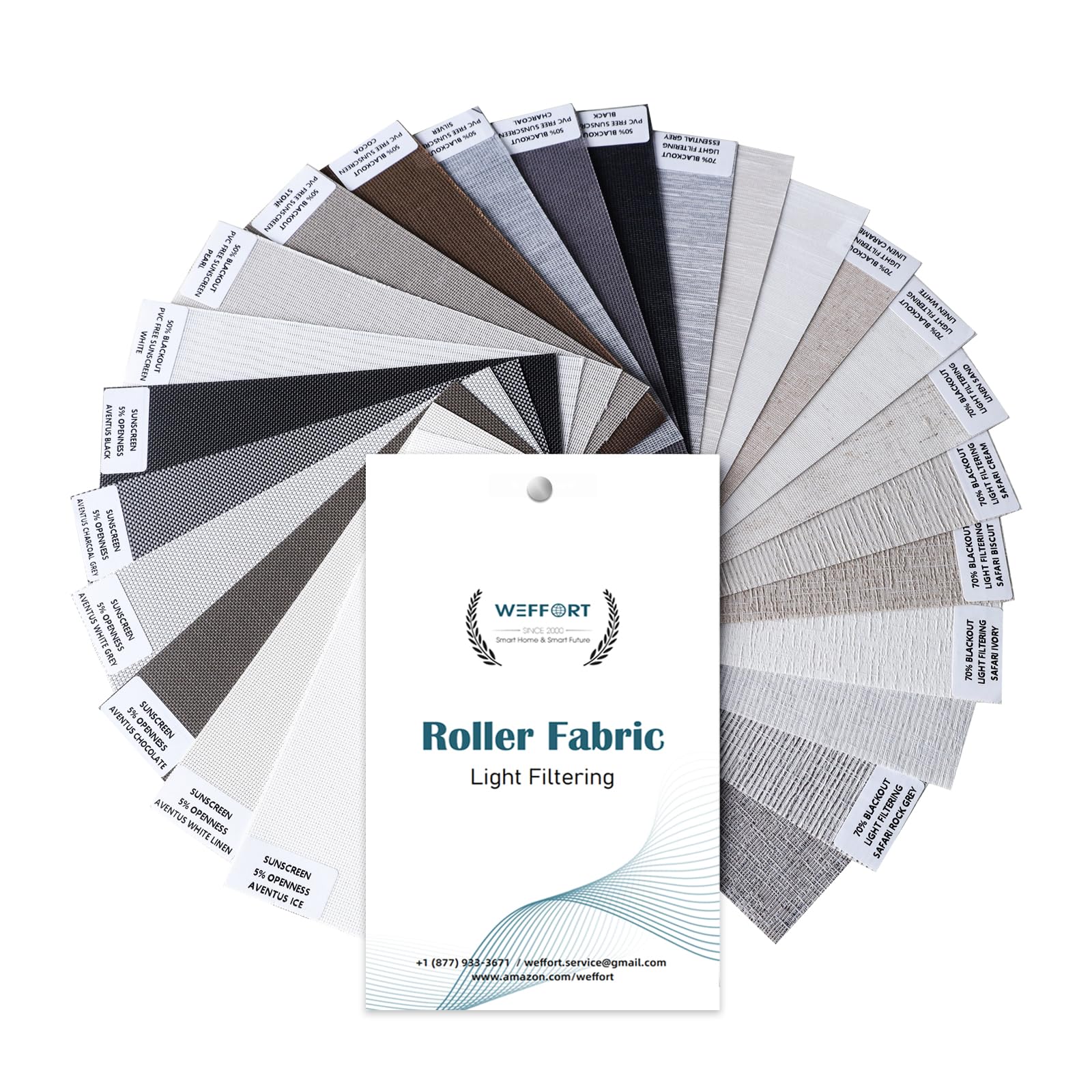 Motorized Shades Semi Blackout Fabric Sample Smart Blinds Work with HomeKit Alexa Google Home Electric Blinds with Remote