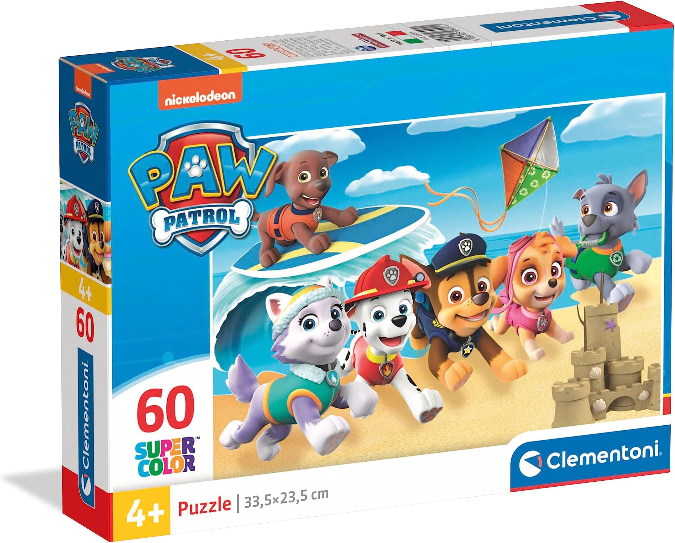 Clementoni26091, Paw Patrol Supercolor Puzzle for Children - 60 Pieces, Ages 5 years Plus, MulticolouredThe Forest Stewardship Council