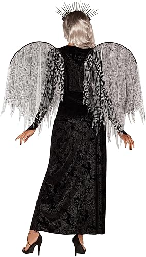 Miniatura 2 de Spirit Halloween Disfraz de ángel oscuro  Disfraces de ángel caído  Vestido negro con abertura alta con alas