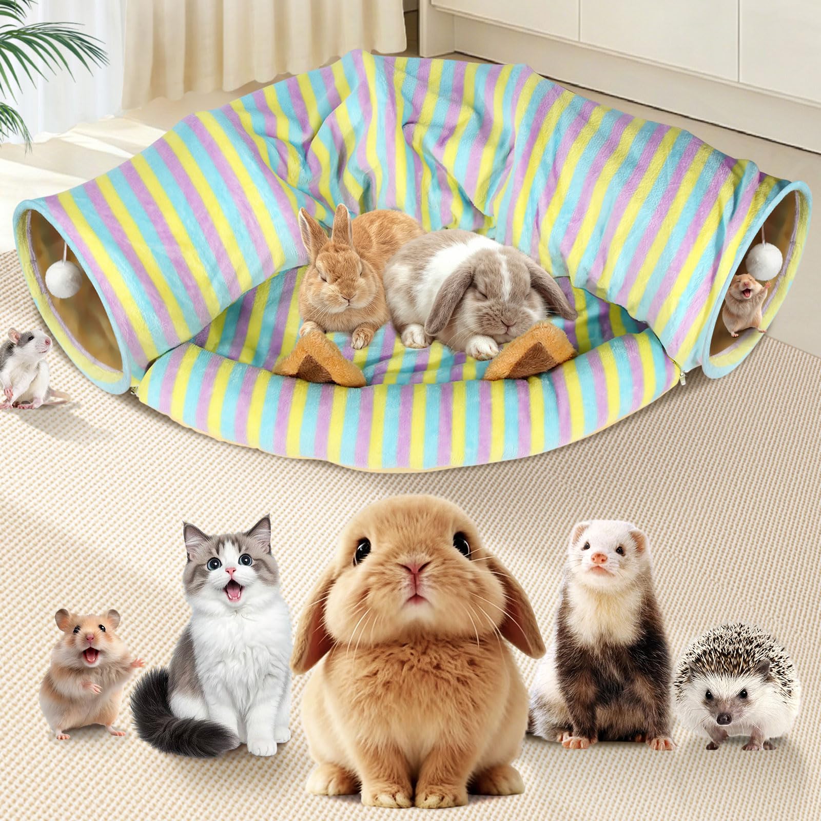 Cama túnel para gatos plegable para solucionar la falta de espacio
