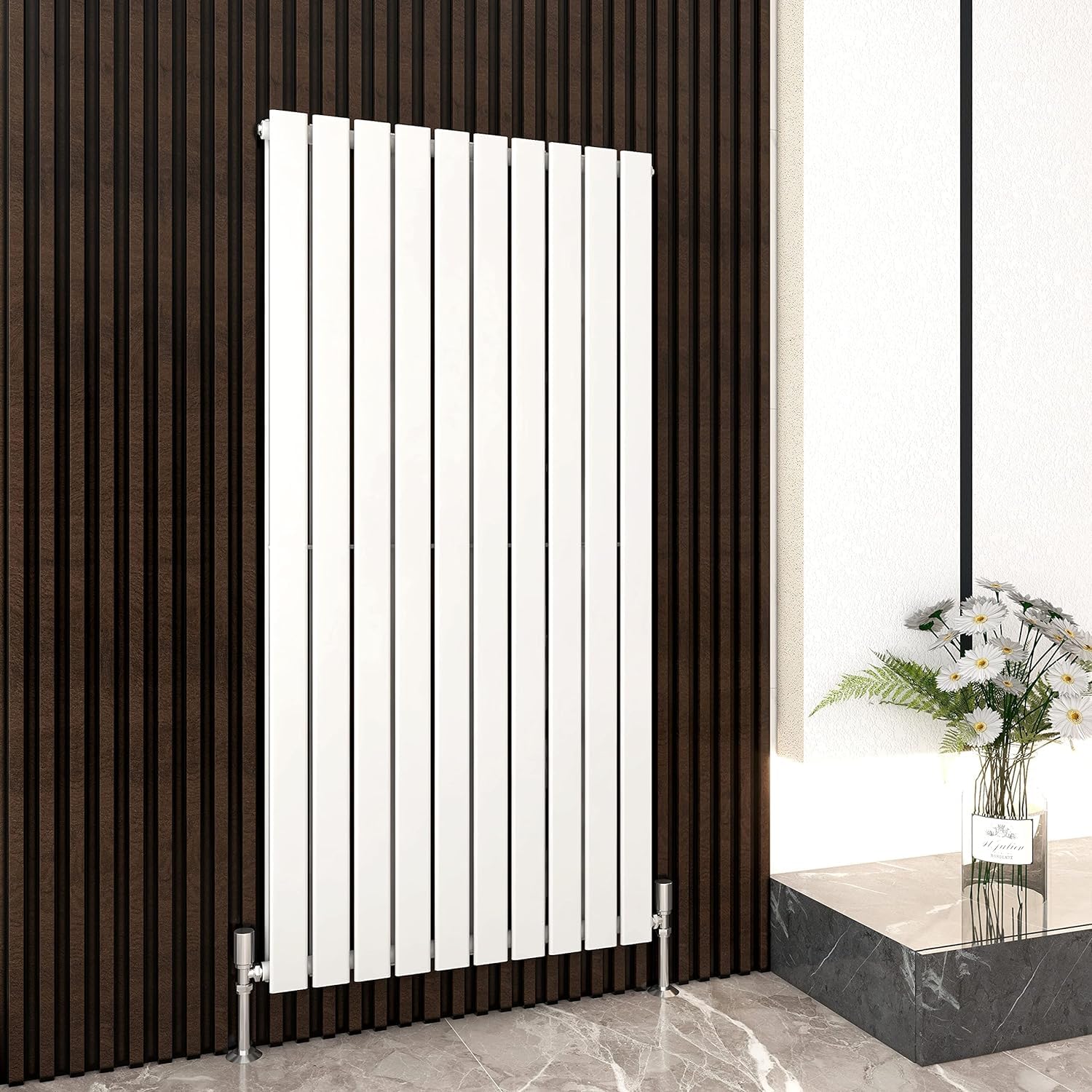 Vertical Radiator Double Flat Panel 1600x680mm Designer Vertical Radiator(White)