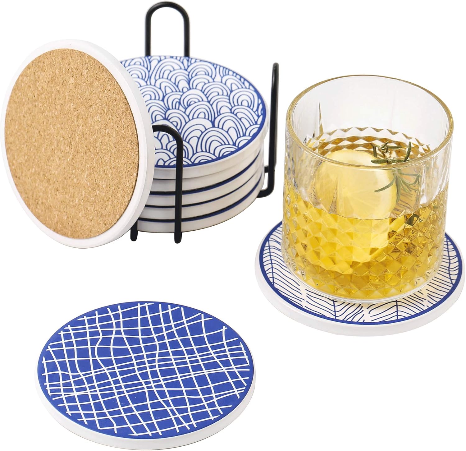 sottobicchieri con supporto per bevande assorbenti