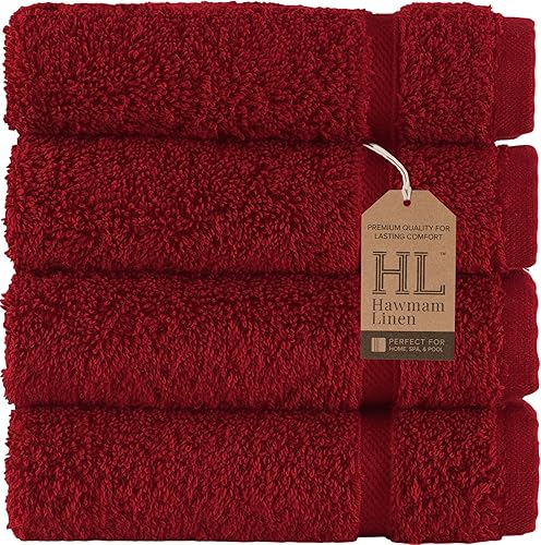 Miniatura 16 de Hawmam Linen - Paquete de 4 toallas de baño blancas de 27 x 54 pulgadas, 100% algodón turco, suaves, ligeras y altamente absorbentes, toallas