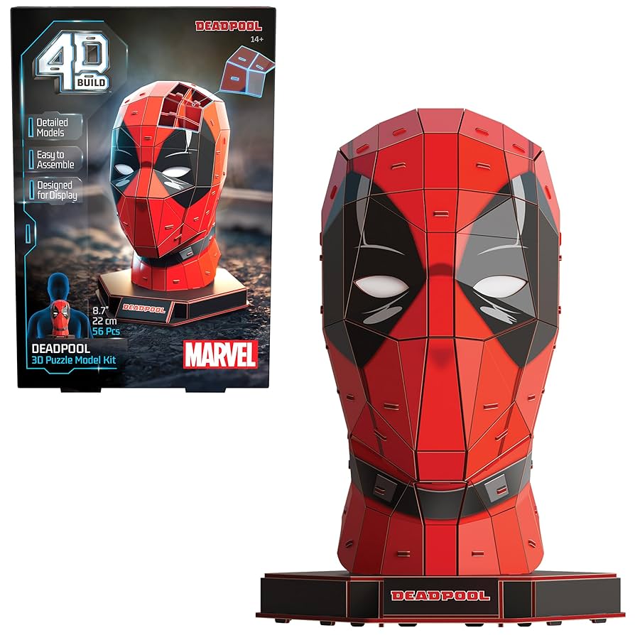Amazon.com: 4D Build, Marvel Deadpool 3D Model Kit with
