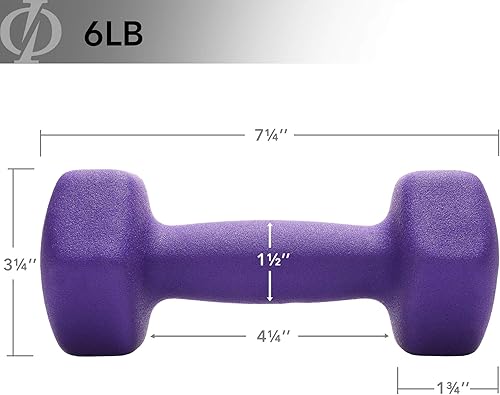 Miniatura 4 de Philosophy Gym Juego de 2 mancuernas de neopreno con forma hexagonal