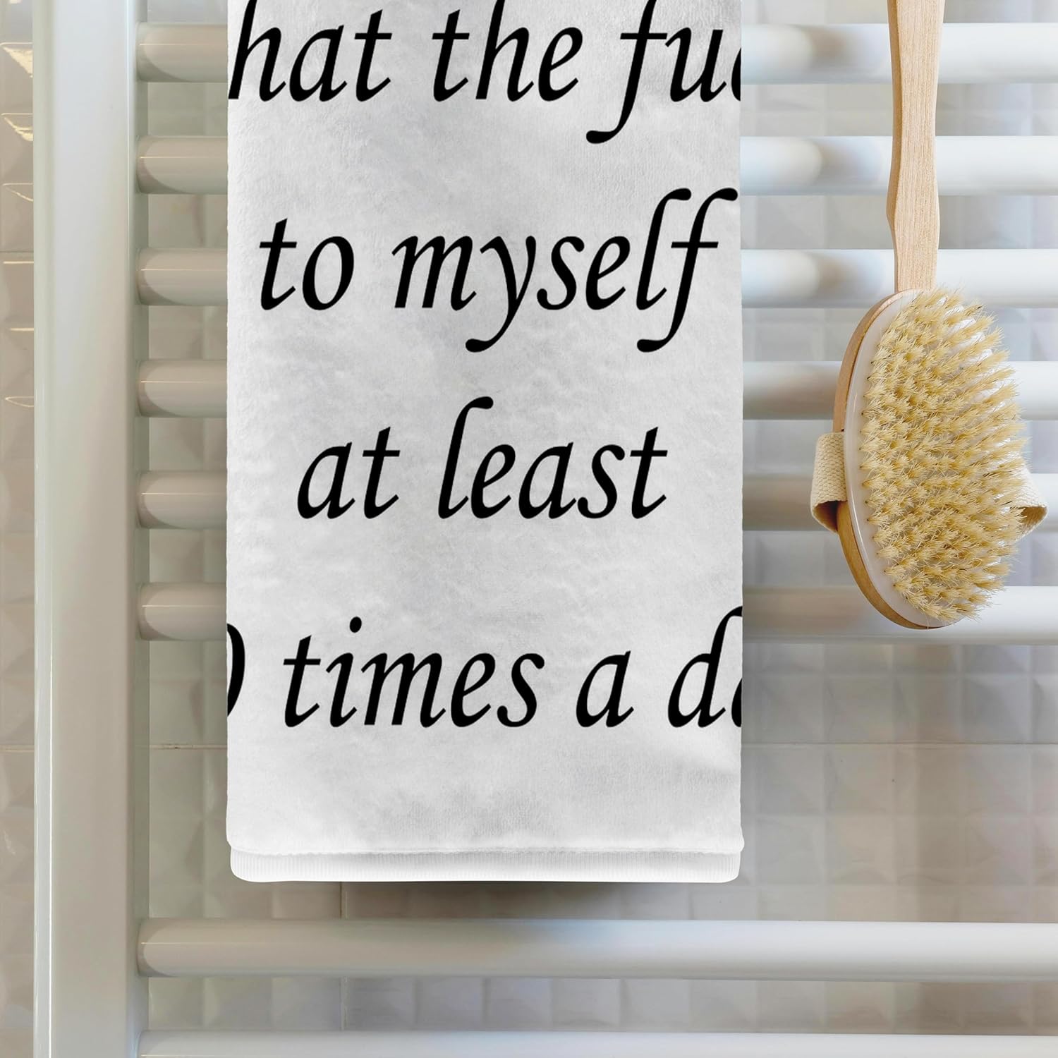 3dRose 22x30 Bath Hand Pool Towel - I Whisper What The Fuck to Myself at Least 20 Times a Day Xander Funny Quotes
