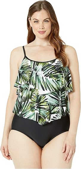 plus size 2 piece swim dress