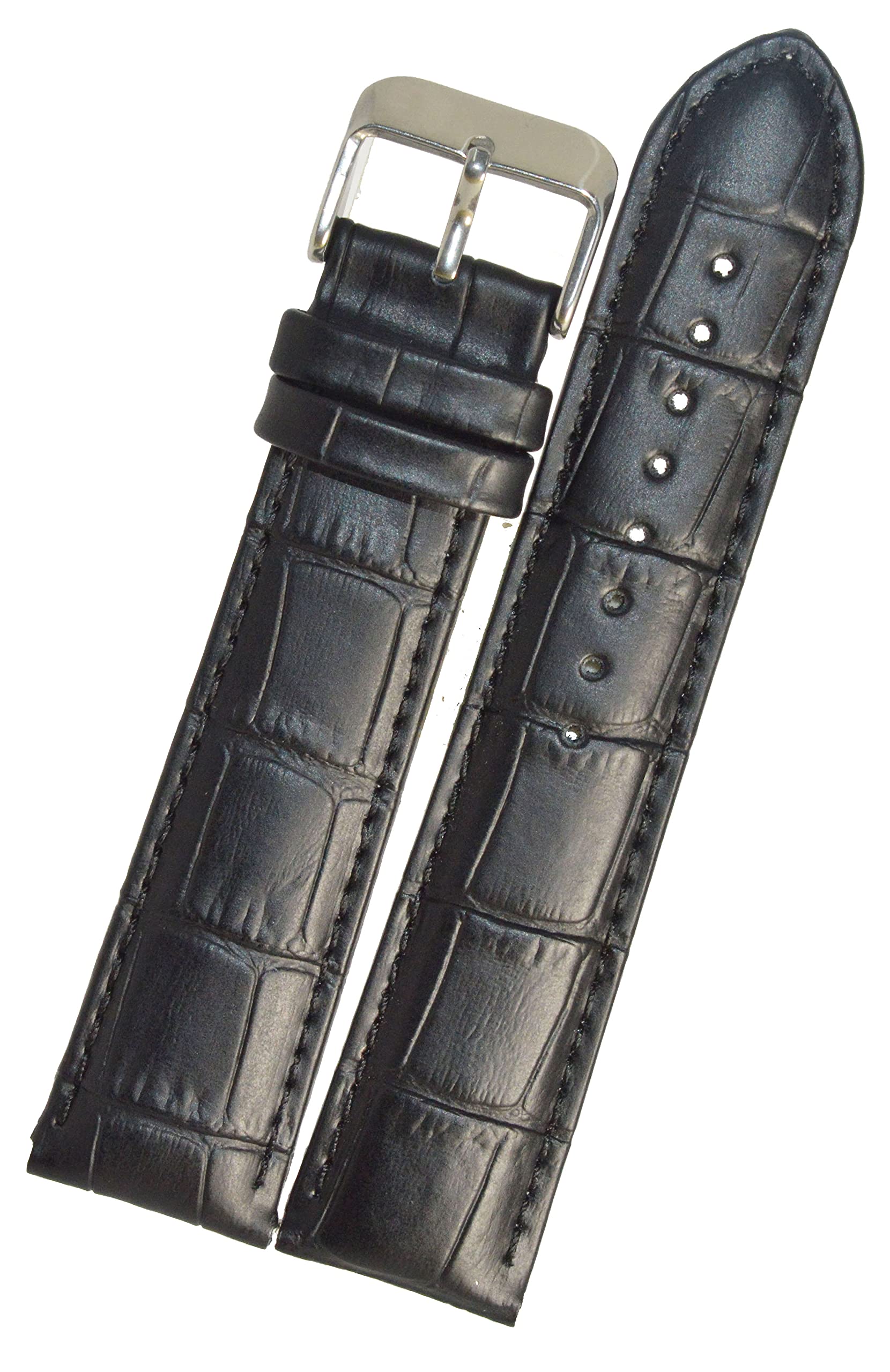 SURU® 22mm Padded Ogive Tip Leather Watch Strap/Band for Men Women (Colour - Black/Width Size -22mm) T229 (B0B2N4MQ2M) Amazon Price History, Amazon Price Tracker