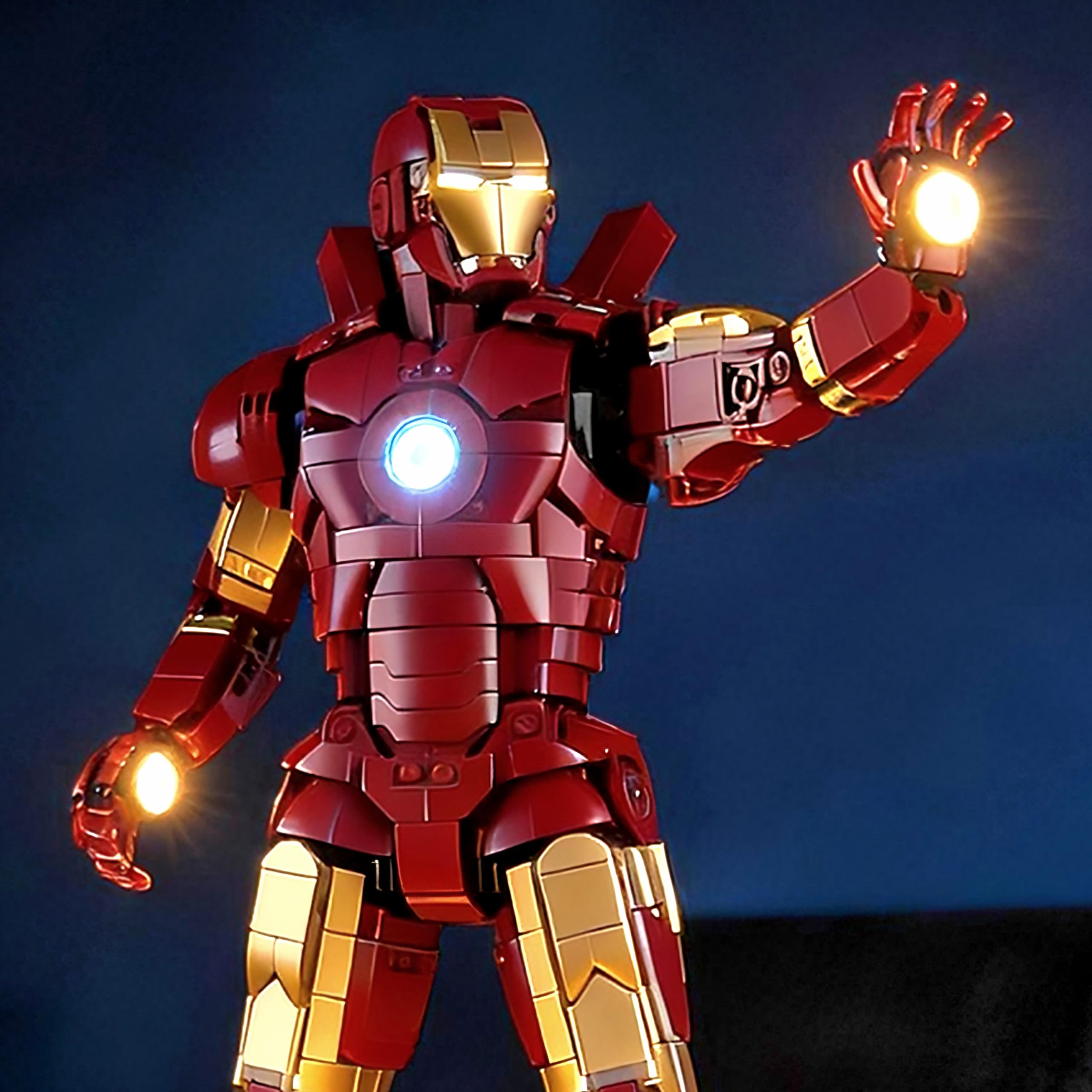 YEABRICKS Luce LED per Lego 76344 Super Heroes Marvel Iron Man Mark 3 edizione da collezione (set di mattoncini non incluso)