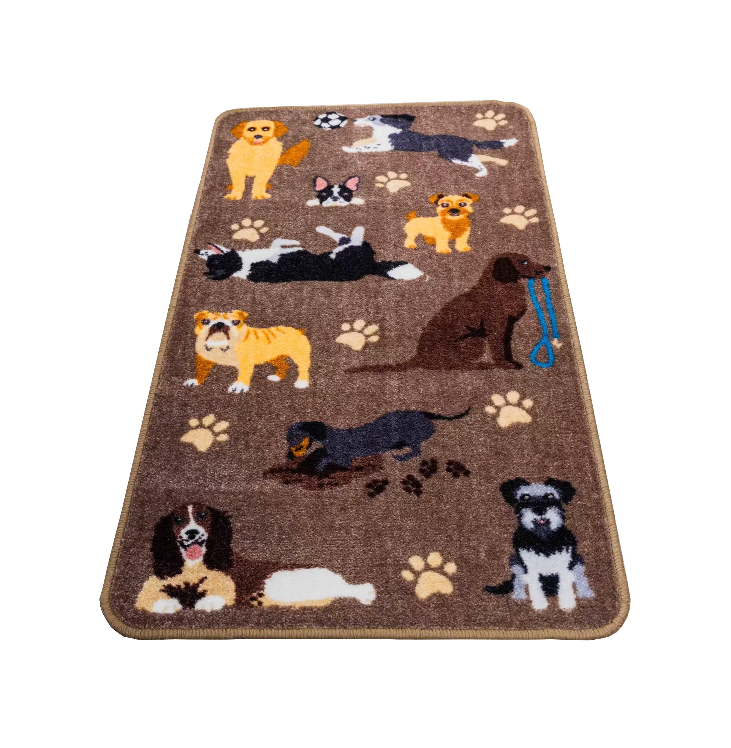 Pet Rebellion Stop Muddy Paws Carpet Runner | Protect Your Floors from Dirt and Mud | Non-Slip, Absorbent, and Machine Washable | Size XL (Cheeky Dogs)