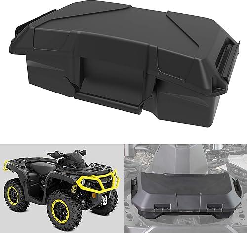 SAUTVS Caja de carga de almacenamiento para Can Am Outlander, caja de almacenamiento delantera y trasera de 2 galones, para asiento trasero, caja de