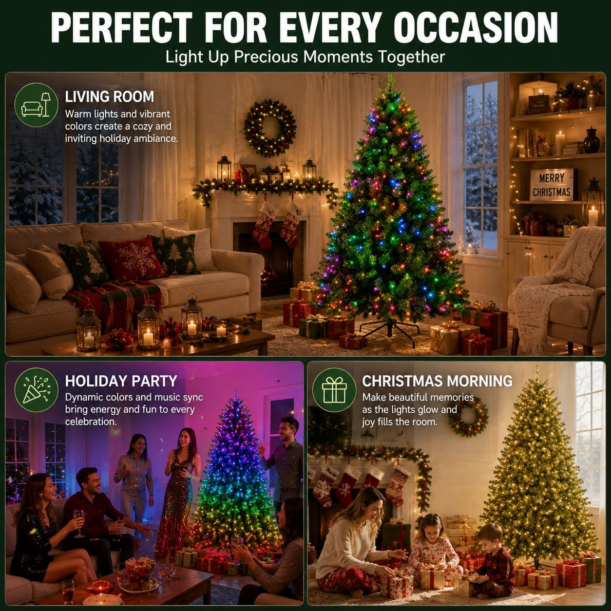 Avatar Controls 6FT Smart Pre-Lit Christmas Tree, 270 RGB LEDs
