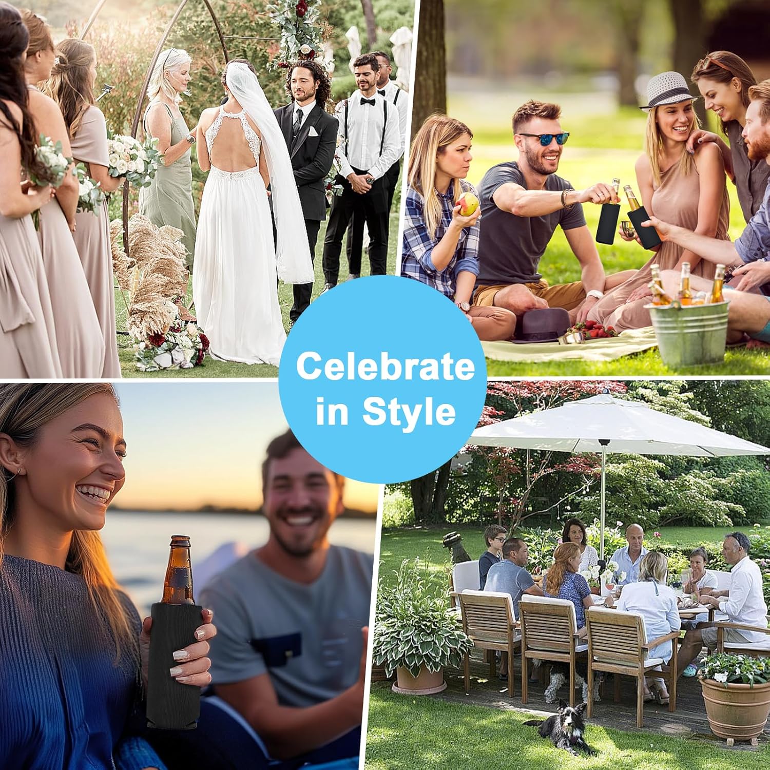 Slim Can Cooler Sleeves (12 Pack) Bulk Customizable, Blank Foldable Foam Insulators for Beer Bottles & 12oz Tall Cans, Sublimation/HTV-Ready for Beer, Seltzer & White Claw (BrightOrange) - Image 7