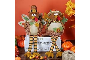 Ogrmar Stuffed Turkey Couple Doll: Enchanting Thanksgiving Decor for the Harvest Season