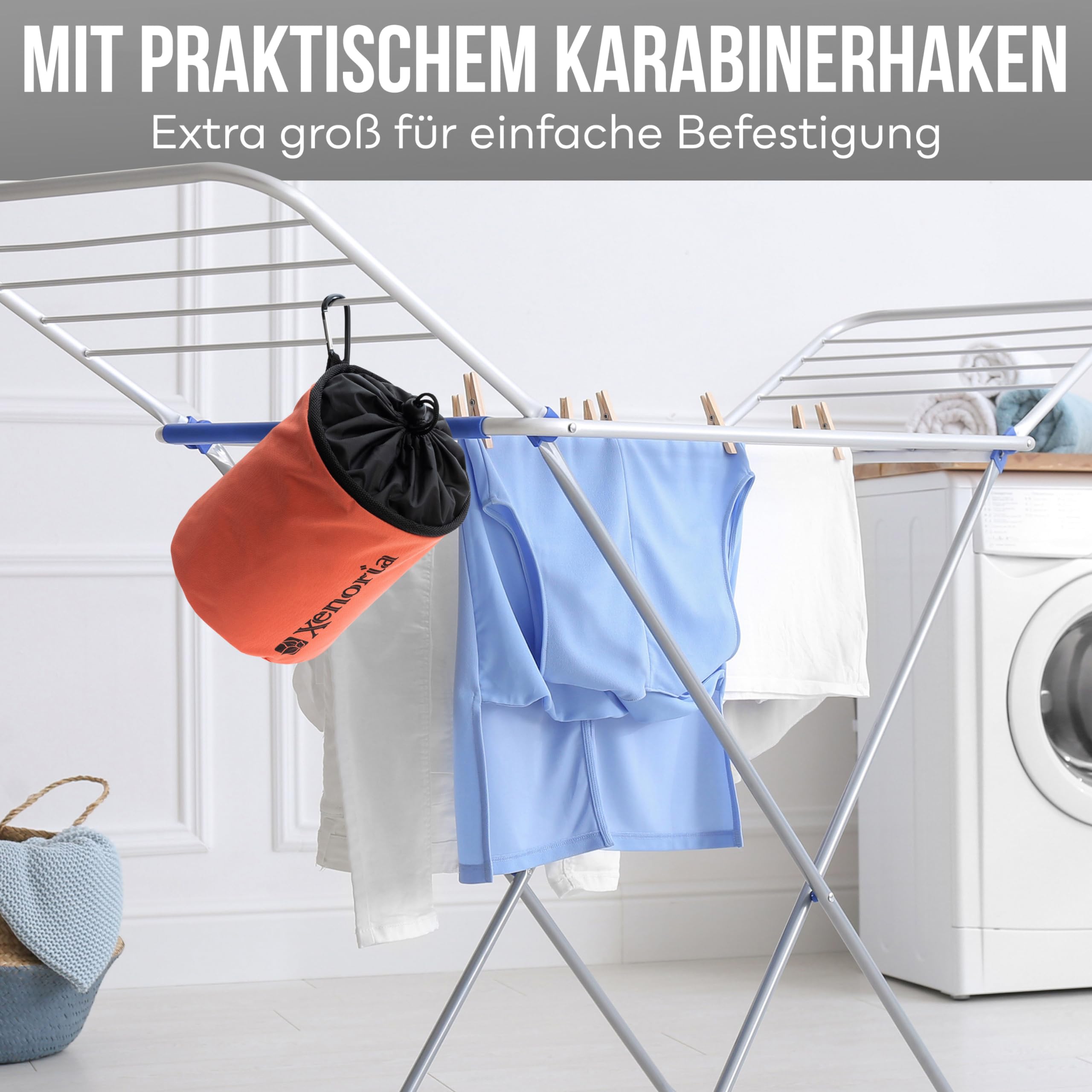 Borsa Per Mollette Da Bucato Impermeabile In Oxford 600D - Grande Capacità, Chiusura A Cordoncino, Per Interni Ed Esterni - Foto 6