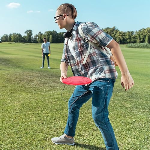 Miniatura 6 de Syhood 6 discos voladores para perros de goma suave para entrenamiento de perros, discos voladores para jugar al aire libre, para jardín de