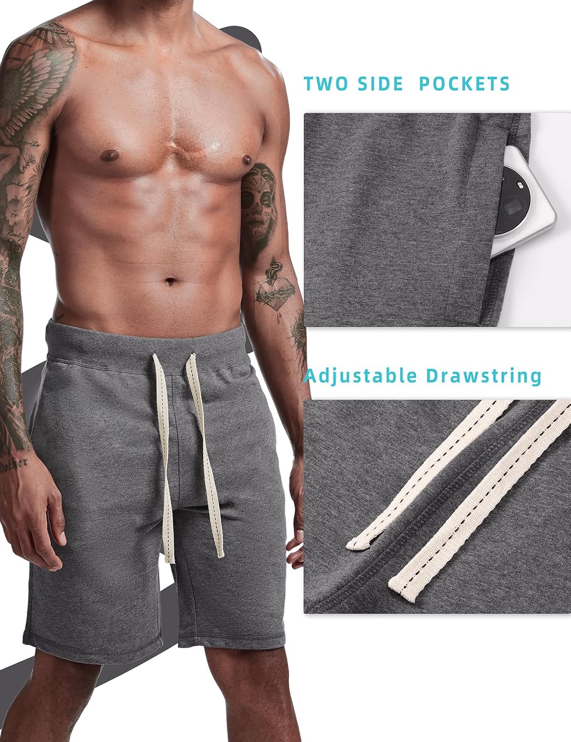Men's Casual Cotton Athletic Shorts - Image 3