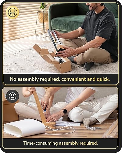 Miniatura 5 de EDISHINE Lámpara de mesa LED regulable, lámpara de noche cuadrada moderna con temperatura de 3 colores, MAX 350LM regulable, lámpara de mesita de